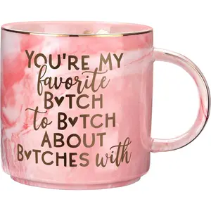 Birthday Gifts for Women - Funny Friendship  for Bestfriend, Besties, BFF, Sister, Boss Woman, Big Sis, Sorority, Mom - You're My Favorite - Cute  Marble Mug, 11.5oz Coffee  Cup