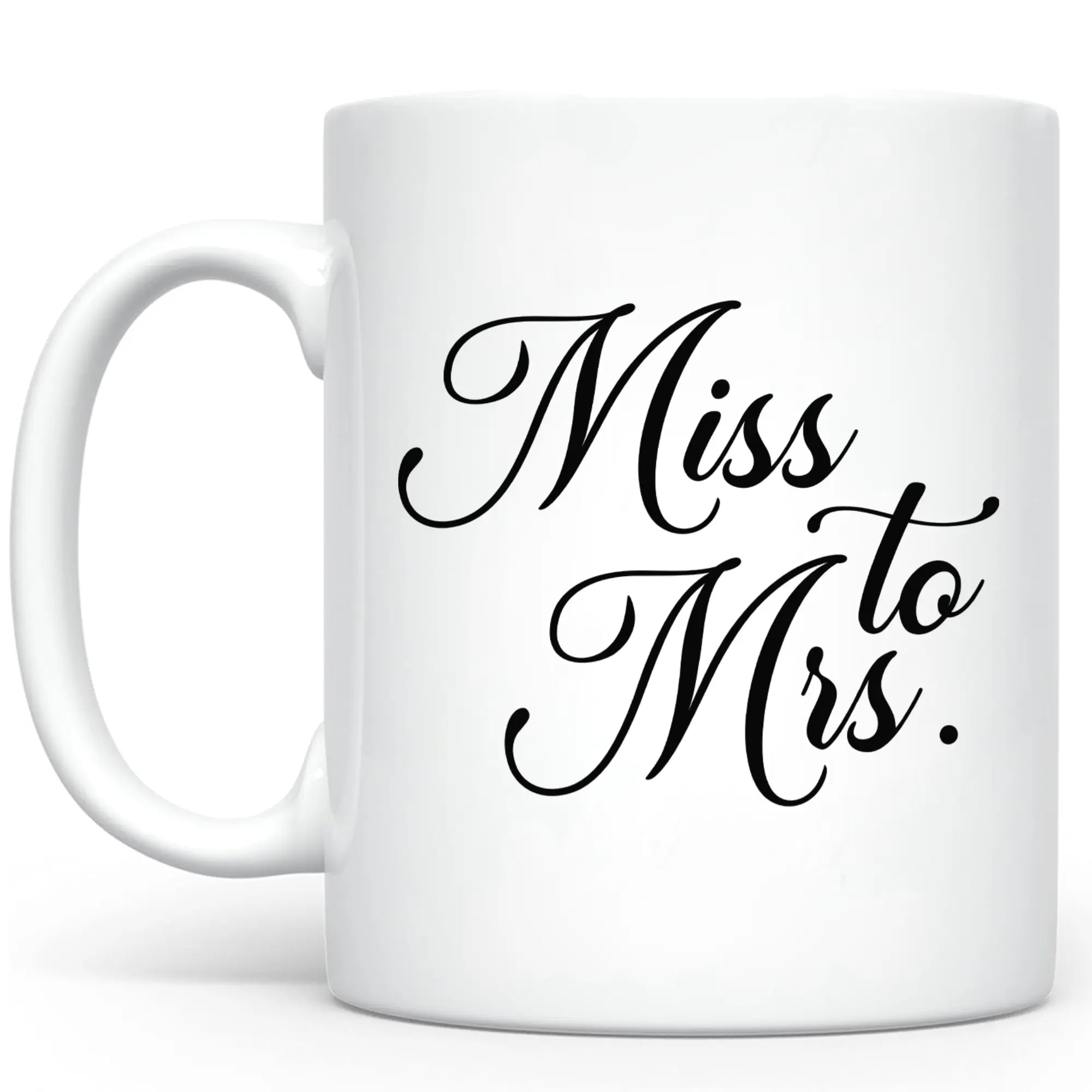 CupiCo Miss to Mrs. Ceramic Mug, Bachelorette Party Coffee Mug, Engagement Tea Cup, Bride To Be Mugs, Bridal Shower Drinkware