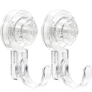 Clear Front Door Wreath Hook,4 Count Detachable Suction Cup Wreath Hanger, Home Decor for Window Glass Door, Detachable Hooks adhesive vacuum towel