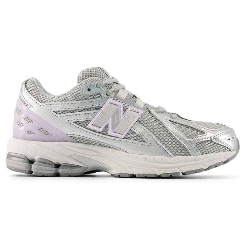 New Balance 1906R Silver Metallic Milk Violet GS Kids' Sneakers Running Shoes Lightweight Cushioned Athletic Footwear Breathable Mesh Casual Sports Shoes Everyday Comfort Retro Running Style Durable Rubber Sole Lace-Up Shoes