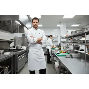 Men's Classic Culinary Chef Uniform Pants - Black, Size Medium, Polyester-Cotton Fabric (New With Tags)