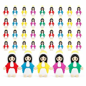 Bulk Miniature Virgin Mary Figurines 1.4 Inch Identical Uniform Size Small Mary Dolls 5 Mixed Colors Pack of 30 50 100 150 200 Pcs Catholic Christian Gifts Sunday School Easter Egg Fillers