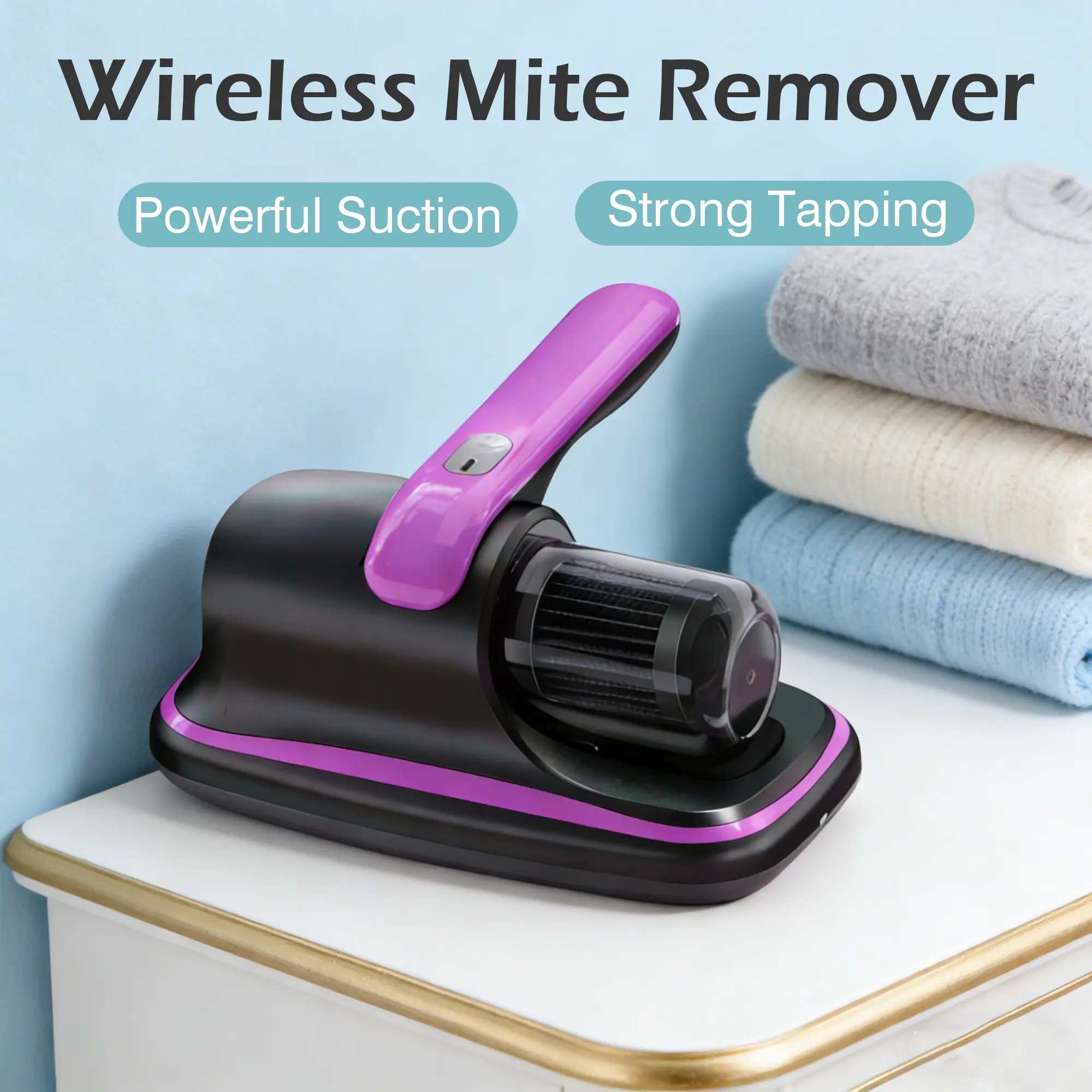 1 Count dust removal device, Bed-mounted design convenient, Glides over mattress surface, Easy to maneuver, etc
