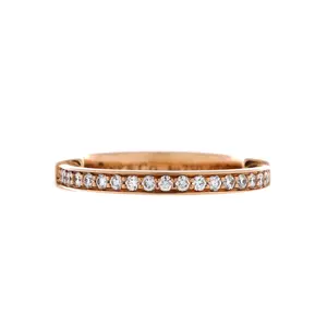 Pre-owned Tiffany & Co. Lock Ring 18K Rose Gold with Diamonds by Rebag