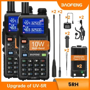 BAOFENG GMRS Radio 5RH 10W Ham Radio Long Range, Handheld Two Way Radio UV-5R Upgraded Walkie Talkies with 771 Upgraded Antenna, Perfer for Camping Hiking Hunting Fishing Cruise Road Trip, Audio