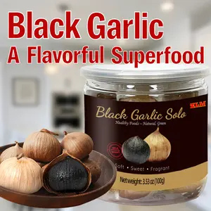Black Garlic 3.52Oz 100g Whole Fermented for 90 Days SuperFoods Non-GMOs Non-Additives High in Antioxidants Readyto Eat for Snack Healthy Recipes Flavorful Spice Blend -Seasoning Natural Vitamin