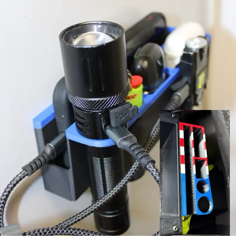 Magnetic Police Patrol Car Interior Organizer - Vehicle Organizer, Car Accessories with Multi-Compartment for Phone, Flashlight, ID Card - Gear Access Interior Mount & Holder