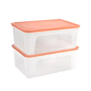 ANJUKE Plastic Storage Containers with Lids – 2-Pack  – Leakproof Cookie Storage Containers Airtight – BPA-Free Plastic Containers with Lids for Food Storage, Meal Prep, Leftovers, Cupcakes
