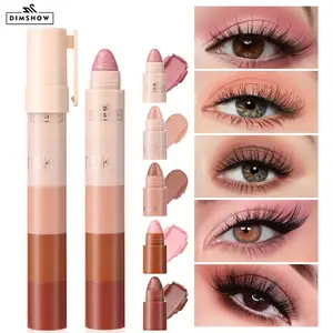 Five-step lazy eyeshadow stick, multi-use for eyeshadow, eye bags, and blush, long-lasting, sweat-proof, and smudge-proof, convenient for travel and business trips, a great beauty tool for lazy beginners, Eye Makeup Products