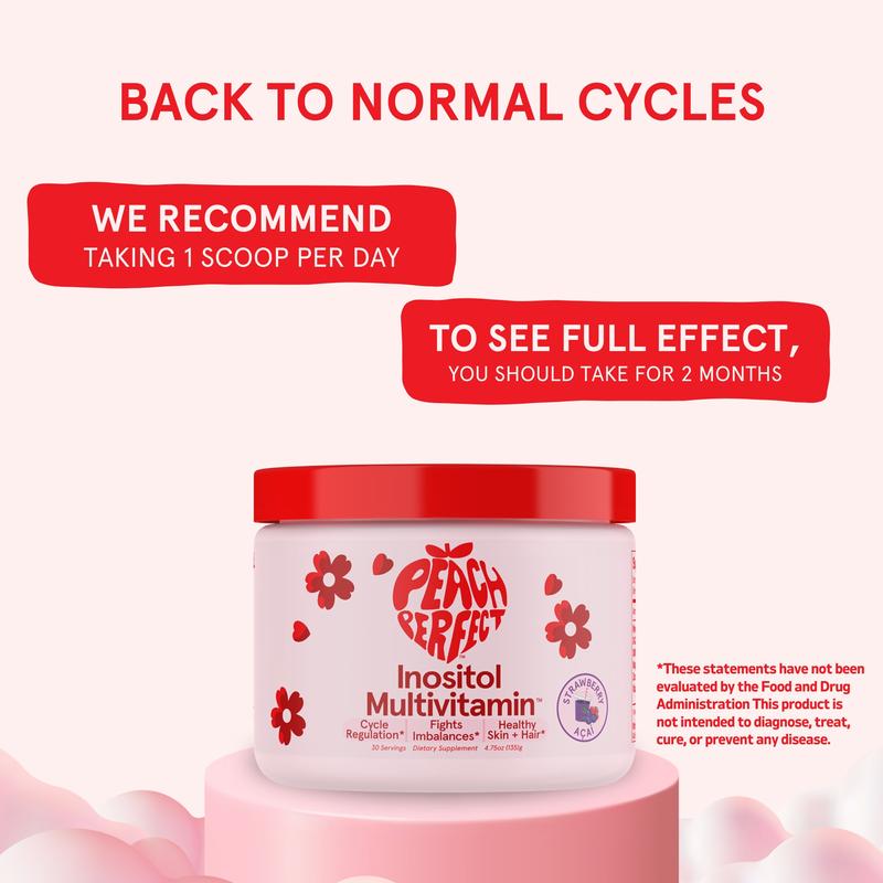 Peach Perfect Inositol Multivitamin 3 Pack Capsules - Peach Perfect Myo-Inositol, D-Chiro Inositol, Omega 3 Fitness Healthcare