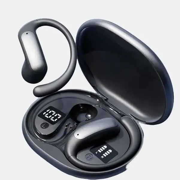 NEW Wireless In-ear Headphones, Audio Stereo Sound BT 5.49 Ear Hook Gaming Headset Earphones, Portable Waterproof Sports Bluetooth-compatible Earphones, Fashionable Earbuds, Earcuff Earphones Open with Long Playtime Open-Ear Ultra-Comfort