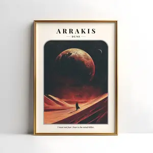 Dune Arrakis Physical Movie Poster, Dune Movie Print, Dune Wall Art (Frame Not Included)