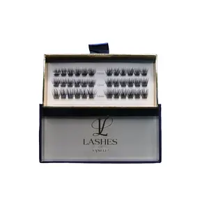 Lash Clusters Flirt Alert Medium Volume Eyelashes Makeup 14mm 12mm 10mm C-curl DIY Lash Extensions for Flirty Wispy Look