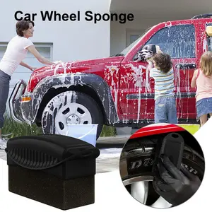 Car tires brush wax oiled sponge brush interior corners wipe wax sponge wipe car sponge brush