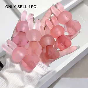 Rabbit Shaped Matte Finish Lip Gloss, Lip Plump Gloss Hydrate Long-lasting Lip Glaze Stick, Easy Coloring Lip Sticks, Moisturizing Tinted Lip Stain, Lip Makeup Accessories, Summer Gift, Lip Gloss Nut, Cosmetic, Hydrate Lipstick