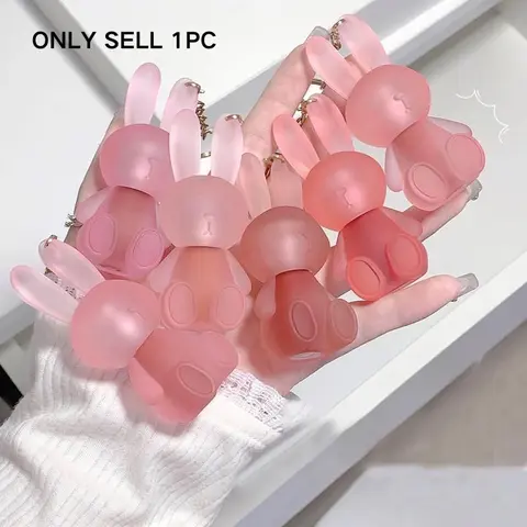 Rabbit Shaped Matte Finish Lip Gloss Balm, Lip Plump Gloss Hydrate Long-lasting Lip Glaze Stick, Easy Coloring Lip Sticks, Moisturizing Tinted Lip Stain, Lip Makeup Accessories, Summer Gift, Hydrate Lipstick, Lip Product