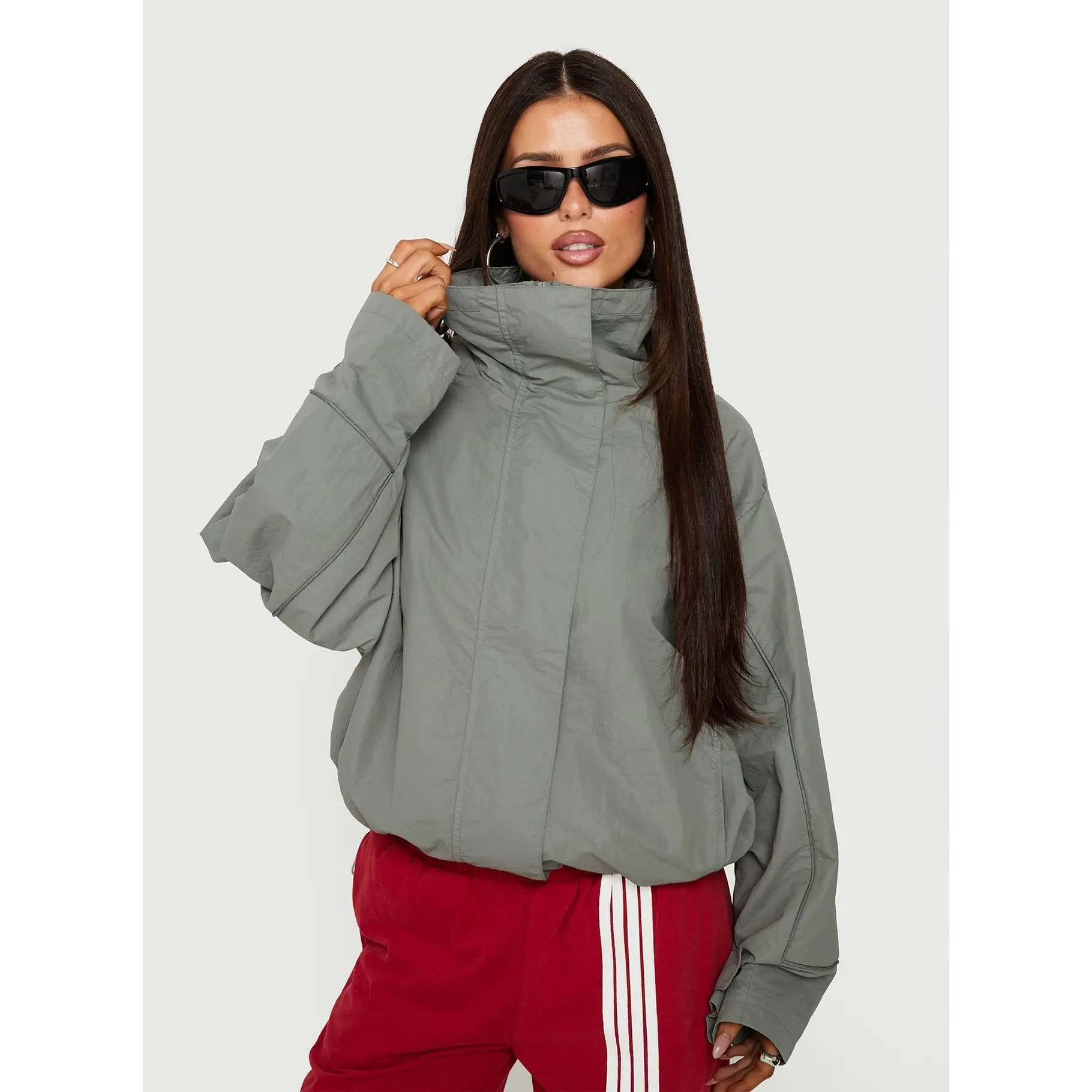 Shoreline Windbreaker Jacket Grey Shoreline Windbreaker Jacket Grey