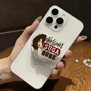 Brown Sugar Babe Kindle Grip, Cute Melanin Women Design Kindle Accessories, Phone Holder For Her, Phone Accessories, Best Gift Idea