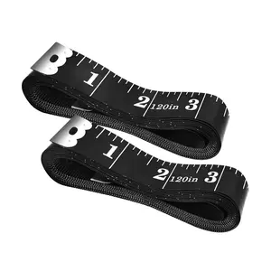 2 Pack Sewing Tape Measure120Inch/300cmDouble-Scale Soft Tape Measuring     Measurement Sewing Tailor Cloth Ruler Dressmaker Flexible Ruler Tape Measure (Black)