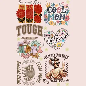 Trendy Mother’s Day DTF Floral Gangsheet 2 - Ready-to-Press Designs for Tees Sweatshirts Tote Bags & More Custom Orders Gifts Boutique Creations
