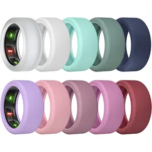 Ring Cover for Oura Ring Gen 4/ Gen 3, Anti-Scratch Elastic Silicone Oura Ring Case Protector for Men Women Working Out Gym