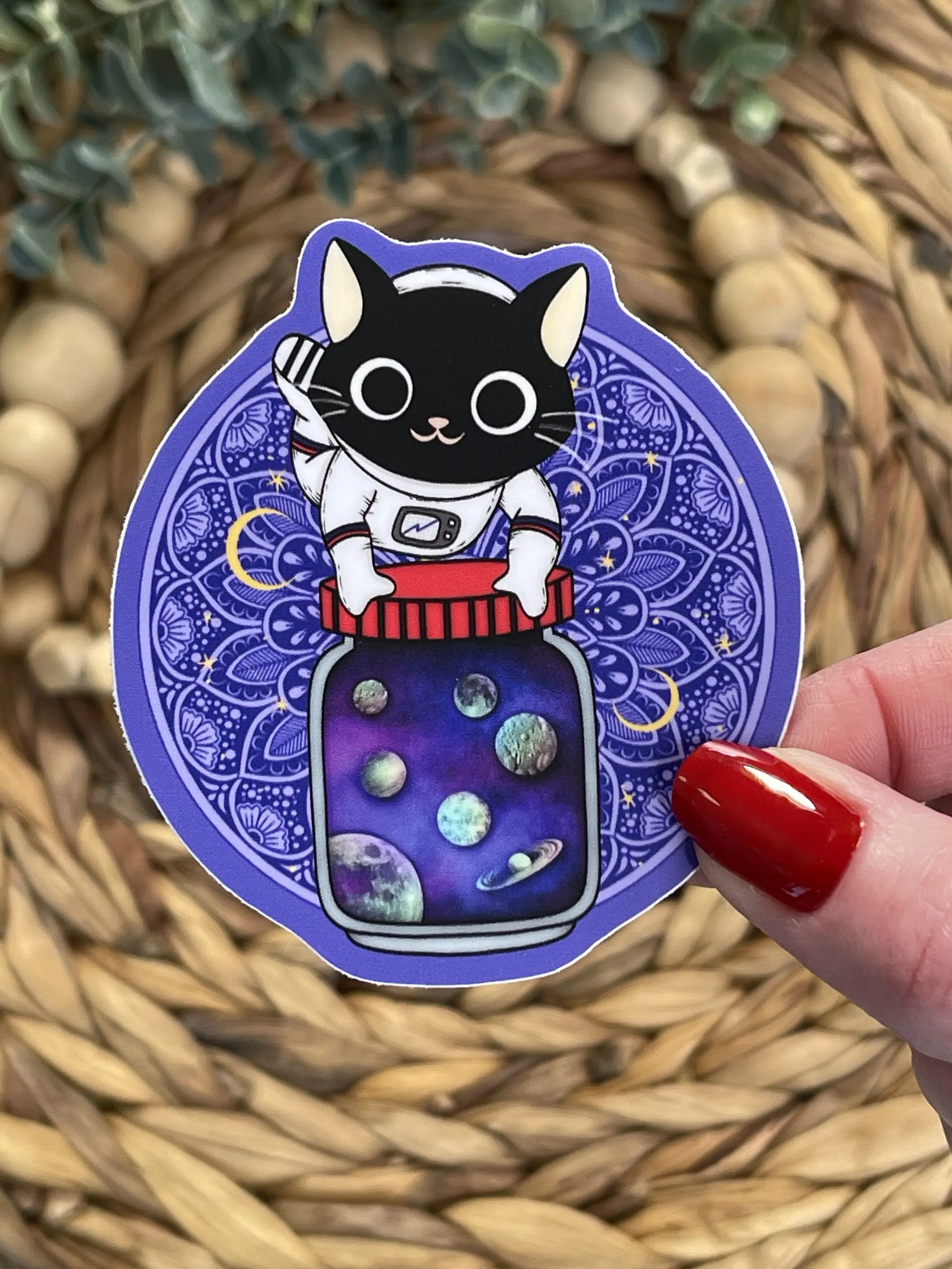 Astronaut Cat Sticker, Cat Jar, Space Jam Cat Sticker, Happy Pills Kittens Sticker, Space Kitty Sticker, Galaxy Cat Sticker, Space Cat Decal