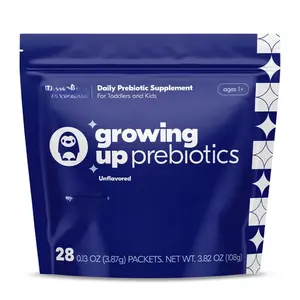 Growing Up Prebiotics for Kids 28-Packs Prebiotic Soluble Powder Stool Softeners & Digestive Gut Health Supplement Unflavored for Ages 1+