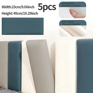 Self-Adhesive 3D Foam Wall Panel, Waterproof, Anti-Collision, Soundproof, Thick Design, Multiple Colors, Easy Bedroom Decoration