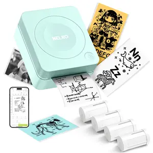 PM230 Portable Thermal Printer with 3 Rolls Paper, for DIY Creation, Study Notes, Photos，Receipts, Lists, Memos, Ideal for Valentine's Day Gift, Mothersdaygift