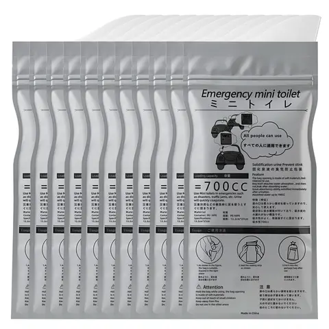 Disposable Urine Bags Camping Accessories - 12/24 Packs, 700ml Unisex Design Travel Accessory, Leak-Proof Seal, Fast-Acting Gel-Forming, Easy to Carry, Single-Use Emergency Toileting for Life on the Road, Hiking