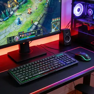 101 Key Wired Membrane Keyboard, Three-Color Backlit Design, Laser Engraved Keys, Printed Characters, 10 Million Clicks Life