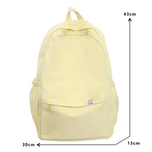 Waterproof  Women Backpack Female Travel Bag Backpacks Schoolbag for Teenage  Solid Color Bookbag