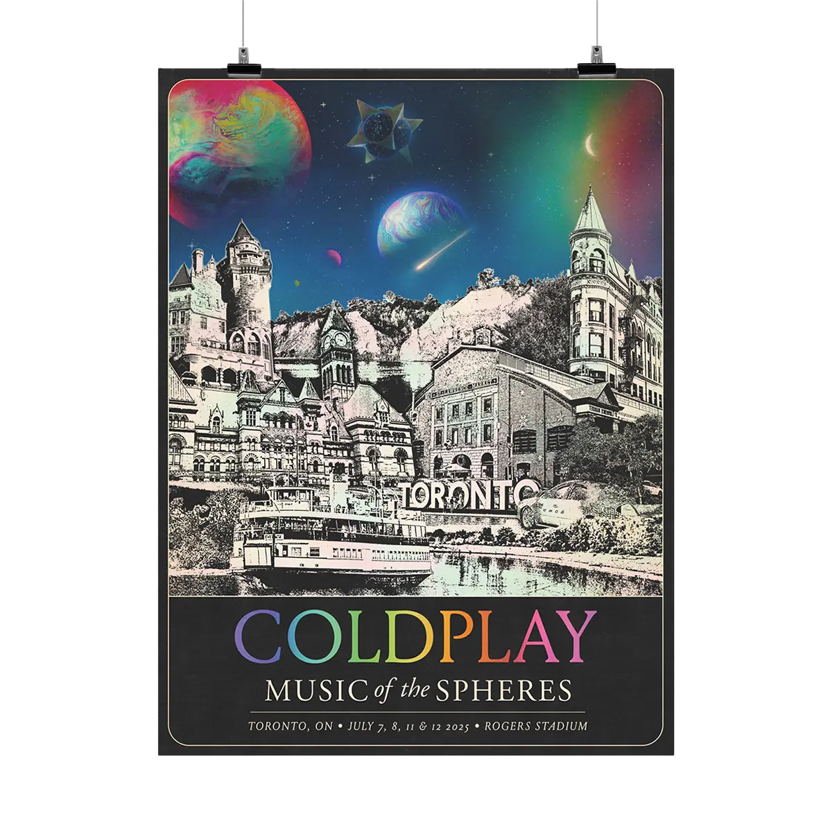 TORONTO MUSIC OF THE SPHERES LIMITED EDITION TOUR POSTER