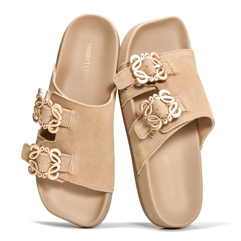 Project Cloud Women's | 100% Genuine Leather Sandals for Women | Plush & Soft Insole | Lightweight | Non-Slip - Velora