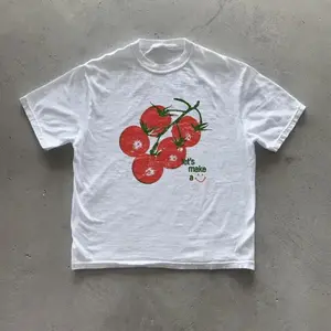 y2k Tomato T-Shirt, Cottagecore Tee, Graphic Tees Gothic Grunge Y2k Emo Scene Amity Affliction Style Clothes Men Women Streetwear graphic tee