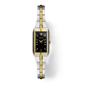 Seiko Essentials Two-Tone Stainless Steel Black Index Dial Watch – Ref. SWR046