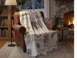 Officially Licensed Sarah J Maas Sherpa Blanket Soft Sherpa Throw with Beloved Love Quotes from ACOTAR, Throne of Glass & Crescent City