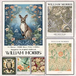 Vintage William Morris Poster Gift with prints Home bedroom living room decoration promotion and display suitable for bedroom bar parlor home decor gift fade-Resistant, Non-sticky, vibrant Wall print poster