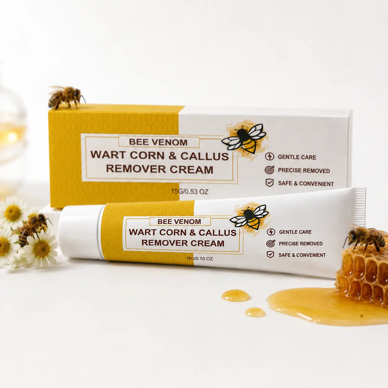 (Flash Sale)Buy 1 Get 1 FreeBuy 1 Get 1 FreeFoot Corn Remover Cream Bee Venom Herbal Extract Fast Absorbing