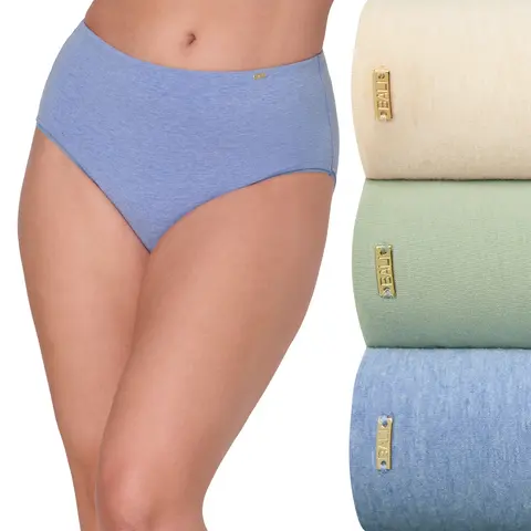Bali Underwear Briefs Pack, 3-Pack, Light Tummy Support, Cotton Collection Women's