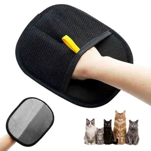 Pet Hair Removal/Grooming Mitt (Electrostatic) – Reusable | Clothes, Couch & Car | No Sticky Refills brush  that  fur Ergonomic Electrostatic Cat Hair Gloves double-sided grooming mitt