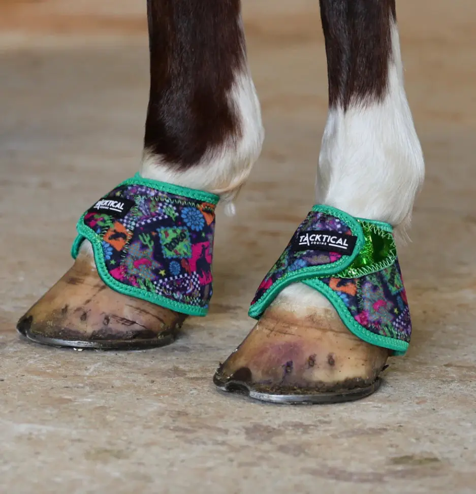 WESTERN NEON WITH SPARKLE VELCRO BELL BOOTS