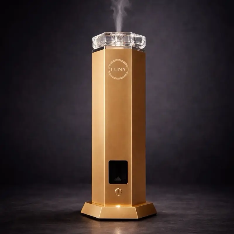Luxury Hotel Style Waterless Nebulizing Aromatherapy Diffuser - Aromatherapy Machines, Quiet Operation, Oil-Based Single Unit, 2000 Sq Ft Coverage, Remote Control, Enhance Your Home Fragrance Accessory