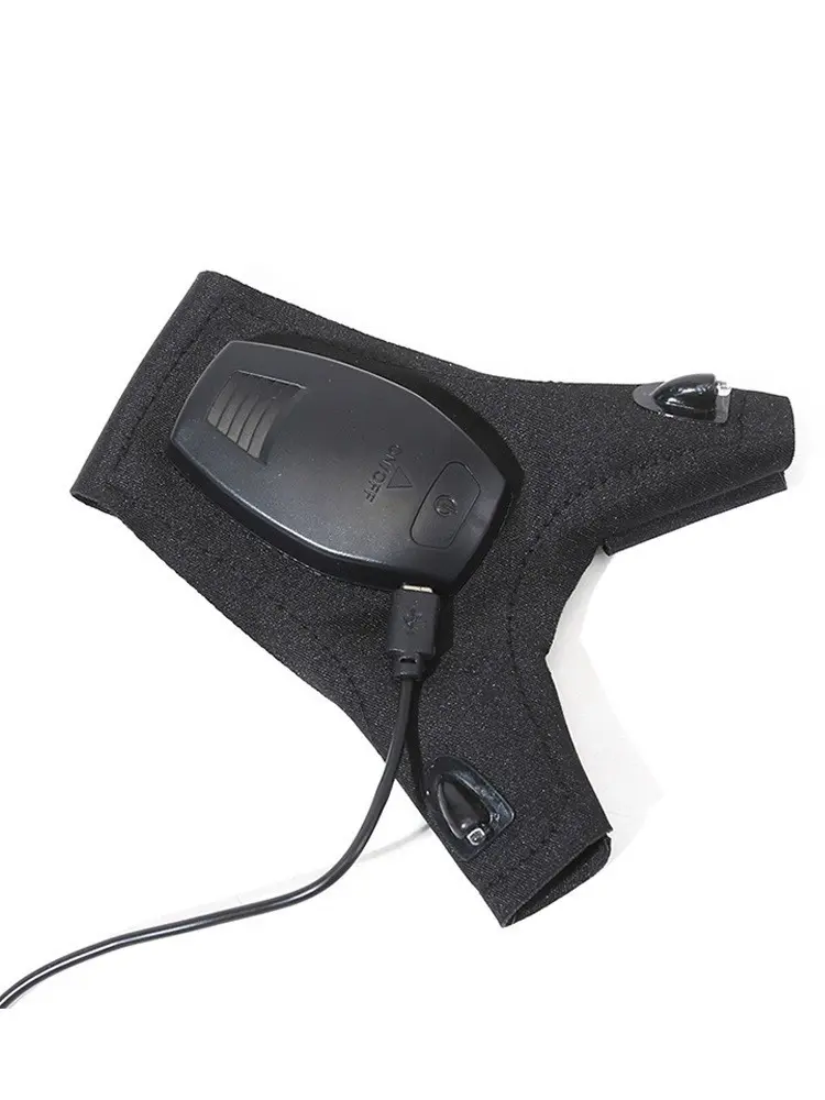 Rechargeable LED Finger Light Gloves, Hands Free Flashlight for Fishing Camping Outdoor Work