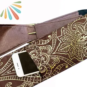 Belt with Hidden Pockets | Golden and Brown