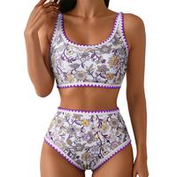 White Purple Floral
