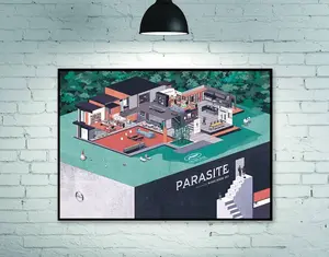 Korean movie, Parasite movie Poster, Movie Poster, Film Poster, Room Decoration Home Decoration Art Poster