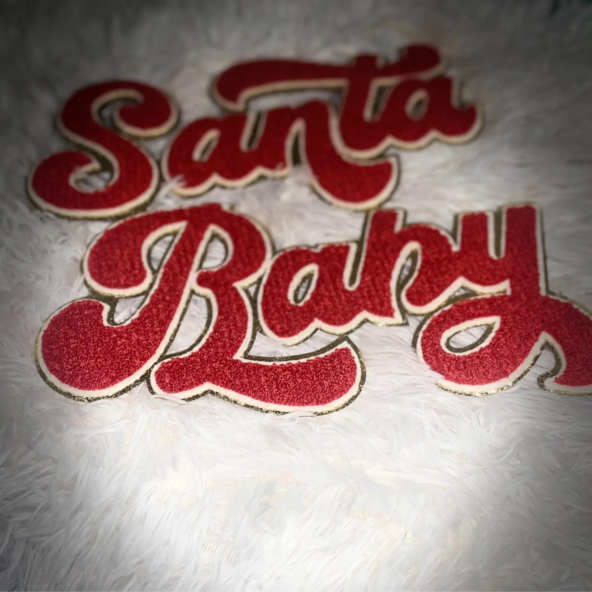 Santa Baby Iron On Patch - Christmas Iron On Chenille Patch