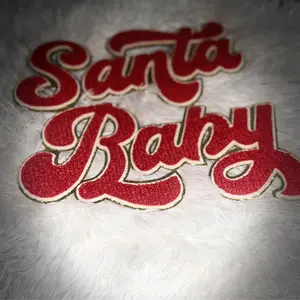 Santa Baby Iron On Patch - Christmas Iron On Chenille Patch