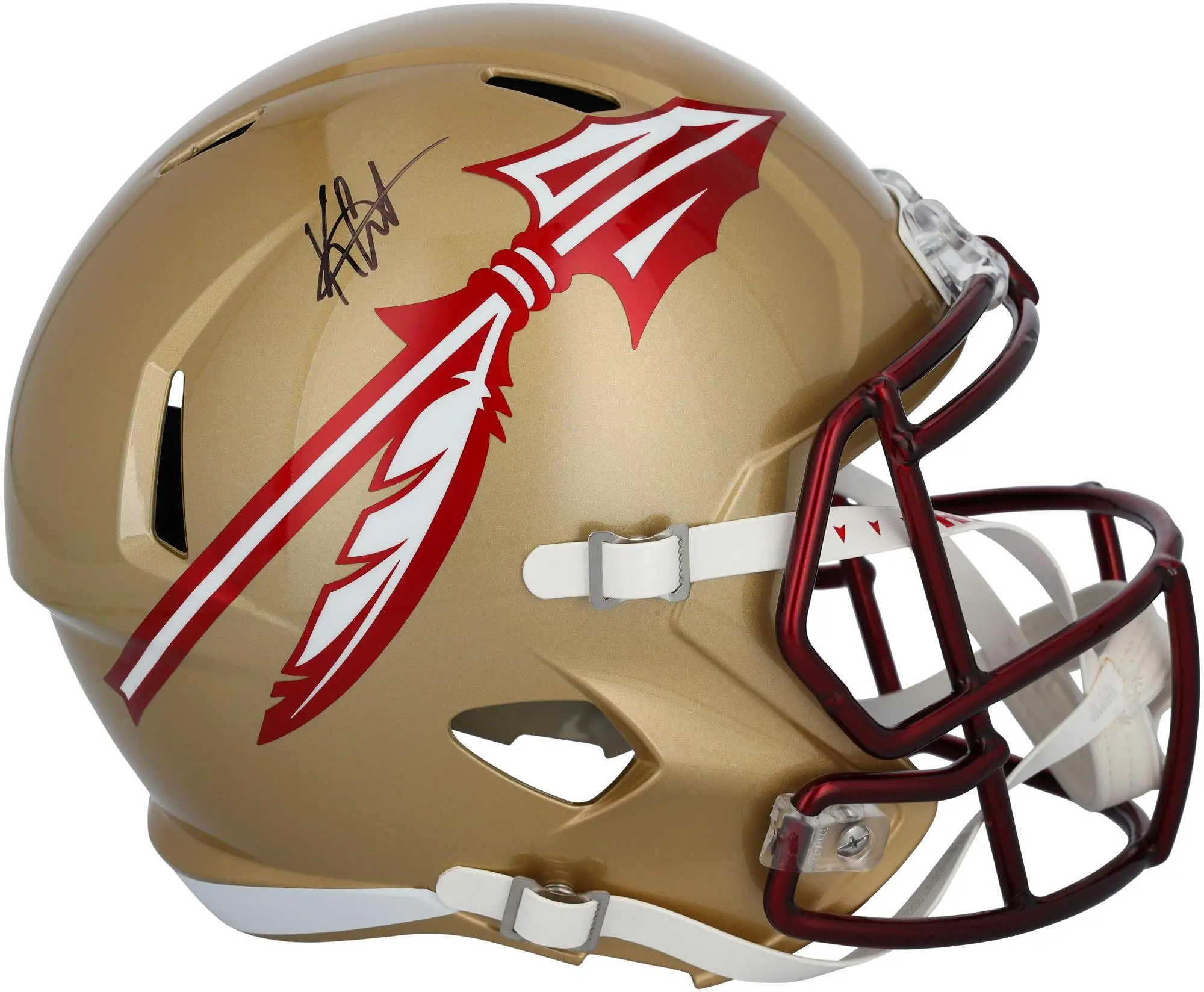 Keon Coleman Florida State Seminoles Autographed Riddell Speed Replica Helmet - Fanatics Authentic Certified
